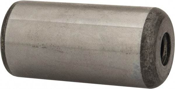 Value Collection - 1" Diam x 2" Pin Length Grade 8 Alloy Steel Pull Out Dowel Pin - 1 Rounded & 1 Threaded End - Americas Industrial Supply