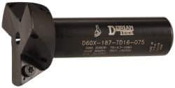 Dorian Tool - 60° Included Angle, 1-7/8 Inch Max Cutting Diameter, 3 Inserts, 3/4 Inch Shank Diameter, TDEX 160308-EN Insert Style, Indexable Dovetail Cutter - 3 Inch Overall Length - Americas Industrial Supply