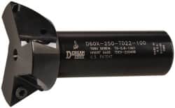 Dorian Tool - 60° Included Angle, 2-1/2 Inch Max Cutting Diameter, 3 Inserts, 1 Inch Shank Diameter, TDEX 220408-EN Insert Style, Indexable Dovetail Cutter - 3-1/2 Inch Overall Length - Americas Industrial Supply