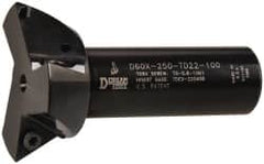 Dorian Tool - 60° Included Angle, 2-1/2 Inch Max Cutting Diameter, 3 Inserts, 1 Inch Shank Diameter, TDEX 220408-EN Insert Style, Indexable Dovetail Cutter - 3-1/2 Inch Overall Length - Americas Industrial Supply