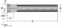 Dorian Tool - 15/16" Min Bore Diam, 5-1/2" OAL, 5/8" Shank Diam, S-DCLC Indexable Boring Bar - CC.T Insert, Screw Holding Method - Americas Industrial Supply