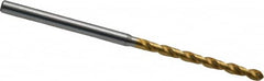 OSG - #40 130° Vanadium High Speed Steel Jobber Drill - TiN Finish, Right Hand Cut, Spiral Flute, Straight Shank, 62mm OAL, Standard Point - Americas Industrial Supply