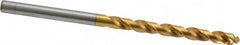 OSG - #22 130° Vanadium High Speed Steel Jobber Drill - TiN Finish, Right Hand Cut, Spiral Flute, Straight Shank, 75mm OAL, Standard Point - Americas Industrial Supply