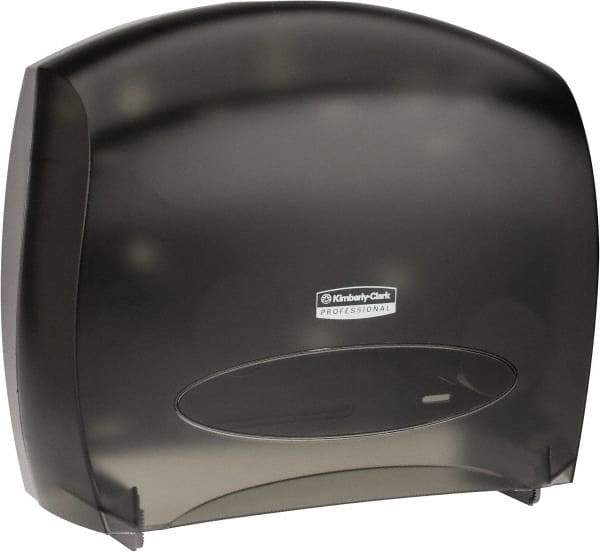 Kimberly-Clark Professional - Jumbo Double Roll Plastic Toilet Tissue Dispenser - 16" Wide x 13-7/8" High x 5-3/4" Deep, Gray - Americas Industrial Supply