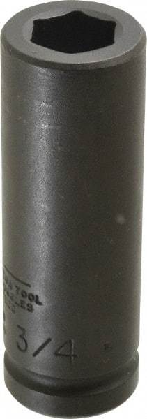 Proto - 3/4" Drive 3/4" Deep Thin Wall Impact Socket - 6 Points, 4" OAL - Americas Industrial Supply