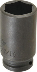Proto - 3/4" Drive 1-7/16" Deep Thin Wall Impact Socket - 6 Points, 3-1/2" OAL - Americas Industrial Supply