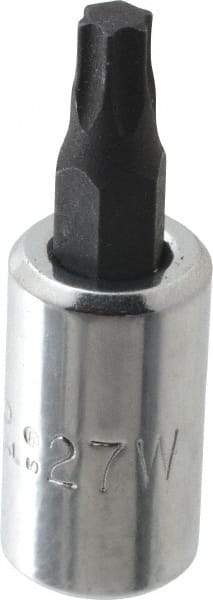Proto - 1/4" Drive, T27 Torx Bit Socket - 1-1/2" OAL - Americas Industrial Supply