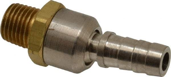 Coilhose Pneumatics - 1/4 Male NPT Pneumatic Hose Ball Swivel - Brass - Americas Industrial Supply