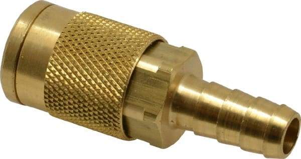 Coilhose Pneumatics - Hose Barb Acme Pneumatic Hose Coupler - Brass, 1/4" Body Diam, 3/8" Hose ID - Americas Industrial Supply
