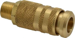 Coilhose Pneumatics - 1/4 Male NPT Industrial/Acme Pneumatic Hose Coupler - Brass, 1/4" Body Diam - Americas Industrial Supply