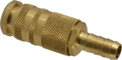 Coilhose Pneumatics - Hose Barb Industrial/Acme Pneumatic Hose Coupler - Brass, 1/4" Body Diam, 3/8" Hose ID - Americas Industrial Supply