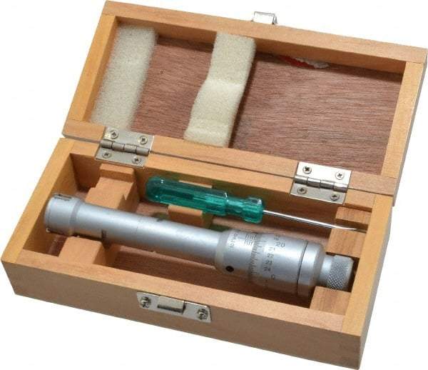 SPI - 0.8 to 1", 3.15" Gage Depth, Mechanical Inside Micrometer - 0.0002" Graduation, 0.0002" Accuracy, Ratchet Stop Thimble - Americas Industrial Supply