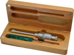 SPI - 0.425 to 0.5", 2" Gage Depth, Mechanical Inside Hole Micrometer - 0.0001" Graduation, 0.0002" Accuracy, Ratchet Stop Thimble - Americas Industrial Supply