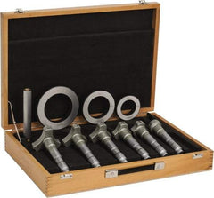 SPI - 1.6 to 4", Carbide, Hole Mechanical Inside Micrometer Set - 0.0002" Graduation, 6" Extension Rod Length, (3) Setting Rings Included - Americas Industrial Supply
