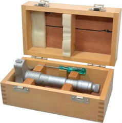 SPI - 3.6 to 4", 3.54" Gage Depth, Mechanical Inside Hole Micrometer - 0.0002" Graduation, 0.00025" Accuracy, Ratchet Stop Thimble - Americas Industrial Supply