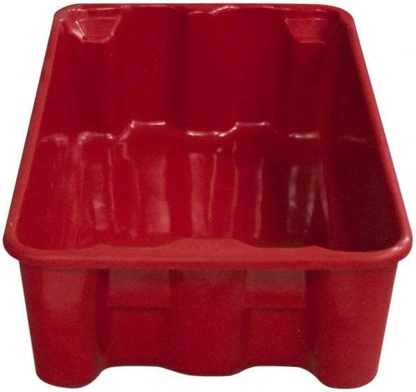 MFG Tray - 500 Lb Load Capacity Red Fiberglass Tote Container - Stacking, Nesting, 25.3" Long x 18" Wide x 10" High - Americas Industrial Supply