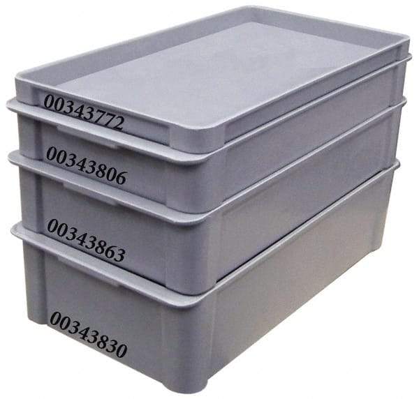 MFG Tray - 200 Lb Load Capacity Gray Fiberglass Tote Container - Stacking, 23.4" Long x 12" Wide x 3.1" High - Americas Industrial Supply
