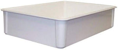 MFG Tray - 400 Lb Load Capacity White Fiberglass Tote Container - Stacking, 25.8" Long x 17.8" Wide x 6" High - Americas Industrial Supply