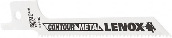 Lenox - 3-5/8" Long x 5/16" Thick, Bi-Metal Reciprocating Saw Blade - Tapered Profile, 14 TPI, Toothed Edge, Universal Shank - Americas Industrial Supply