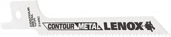 Lenox - 3-5/8" Long x 5/16" Thick, Bi-Metal Reciprocating Saw Blade - Tapered Profile, 14 TPI, Toothed Edge, Universal Shank - Americas Industrial Supply