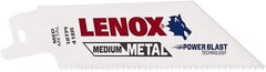 Lenox - 4" Long x 3/4" Thick, Bi-Metal Reciprocating Saw Blade - Tapered Profile, 18 TPI, Toothed Edge, Universal Shank - Americas Industrial Supply