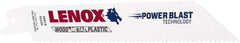 Lenox - 6" Long x 3/4" Thick, Bi-Metal Reciprocating Saw Blade - Tapered Profile, 10 TPI, Toothed Edge, Universal Shank - Americas Industrial Supply