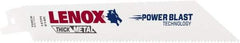 Lenox - 6" Long x 3/4" Thick, Bi-Metal Reciprocating Saw Blade - Tapered Profile, 14 TPI, Toothed Edge, Universal Shank - Americas Industrial Supply