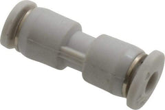 Norgren - 1/8" Tube OD, Brass Push-to-Connect Tube Union - Tube to Tube Connection, 145 Max psi, Nitrile O-Ring, 0 to 175°F Working Temp - Americas Industrial Supply