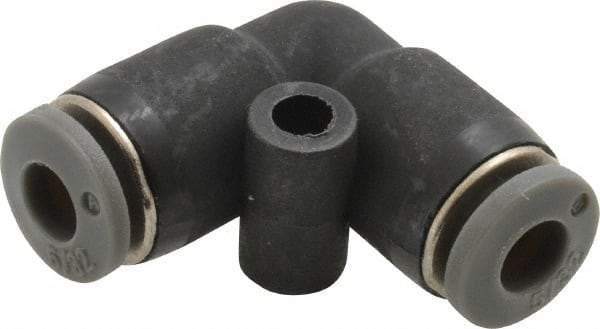 Norgren - 5/32" Tube OD, Brass Push-to-Connect Tube Union Elbow - Tube to Tube Connection, 150 Max psi, Nitrile O-Ring, 0 to 175°F Working Temp - Americas Industrial Supply