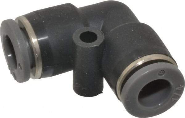 Norgren - 1/4" Tube OD, Brass Push-to-Connect Tube Union Elbow - Tube to Tube Connection, 150 Max psi, Nitrile O-Ring, 0 to 175°F Working Temp - Americas Industrial Supply