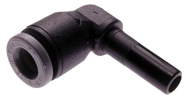 Norgren - 4mm Tube OD, Brass Push-to-Connect Tube Stem Elbow - Tube to Stem Connection, 150 Max psi, Nitrile O-Ring, 0 to 175°F Working Temp - Americas Industrial Supply