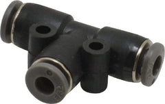 Norgren - 5/32" Tube OD, Brass Push-to-Connect Tube Union Tee - Tube to Tube Connection, 150 Max psi, Nitrile O-Ring, 0 to 175°F Working Temp - Americas Industrial Supply