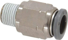 Norgren - 5/16" Tube OD, 1/8 NPTF Brass Push-to-Connect Tube Male Connector - Tube to Male NPT Connection, 150 Max psi, Nitrile O-Ring, 0 to 175°F Working Temp - Americas Industrial Supply