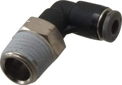 Norgren - 5/32" Tube OD, 1/4 NPTF Brass Push-to-Connect Tube Male Swivel Elbow - Tube to Male NPT Connection, 150 Max psi, Nitrile O-Ring, 0 to 175°F Working Temp - Americas Industrial Supply