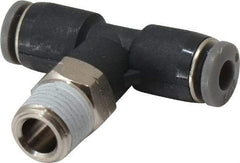 Norgren - 5/32" Tube OD, 1/8 NPTF Brass Push-to-Connect Tube Male Swivel Branch Tee - Tube to Male NPT Connection, 150 Max psi, Nitrile O-Ring, 0 to 175°F Working Temp - Americas Industrial Supply
