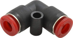 Norgren - 6mm Tube OD, Brass Push-to-Connect Tube Union Elbow - Tube to Tube Connection, 150 Max psi, Nitrile O-Ring, 0 to 175°F Working Temp - Americas Industrial Supply