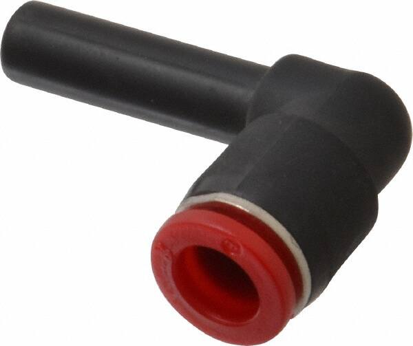 Norgren - 8mm Tube OD, Brass Push-to-Connect Tube Stem Elbow - Tube to Stem Connection, 150 Max psi, Nitrile O-Ring, 0 to 175°F Working Temp - Americas Industrial Supply