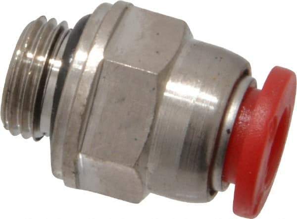Norgren - 6mm Tube OD, 1/8 BSPP Brass Push-to-Connect Tube Male Connector - Tube to Male BSPP Connection, 150 Max psi, Nitrile O-Ring, 0 to 175°F Working Temp - Americas Industrial Supply