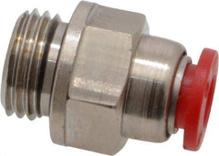 Norgren - 6mm Tube OD, 1/4 BSPP Brass Push-to-Connect Tube Male Connector - Tube to Male BSPP Connection, 150 Max psi, Nitrile O-Ring, 0 to 175°F Working Temp - Americas Industrial Supply