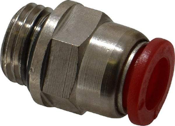 Norgren - 8mm Tube OD, 1/4 BSPP Brass Push-to-Connect Tube Male Connector - Tube to Male BSPP Connection, 150 Max psi, Nitrile O-Ring, 0 to 175°F Working Temp - Americas Industrial Supply