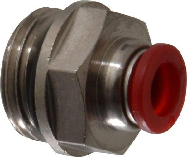 Norgren - 8mm Tube OD, 1/2 BSPP Brass Push-to-Connect Tube Male Connector - Tube to Male BSPP Connection, 150 Max psi, Nitrile O-Ring, 0 to 175°F Working Temp - Americas Industrial Supply