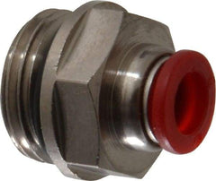 Norgren - 8mm Tube OD, 1/2 BSPP Brass Push-to-Connect Tube Male Connector - Tube to Male BSPP Connection, 150 Max psi, Nitrile O-Ring, 0 to 175°F Working Temp - Americas Industrial Supply