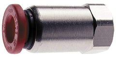 Norgren - 10mm Tube OD, 3/8 BSPP Brass Push-to-Connect Tube Female Connector - Tube to Female BSPP Connection, 150 Max psi, Nitrile O-Ring, 0 to 175°F Working Temp - Americas Industrial Supply