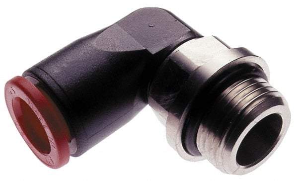 Norgren - 4mm Tube OD, 1/4 BSPP Brass Push-to-Connect Tube Male Swivel Elbow - Tube to Male BSPP Connection, 150 Max psi, Nitrile O-Ring, 0 to 175°F Working Temp - Americas Industrial Supply