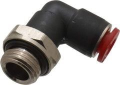 Norgren - 6mm Tube OD, 1/4 BSPP Brass Push-to-Connect Tube Male Swivel Elbow - Tube to Male BSPP Connection, 150 Max psi, Nitrile O-Ring, 0 to 175°F Working Temp - Americas Industrial Supply