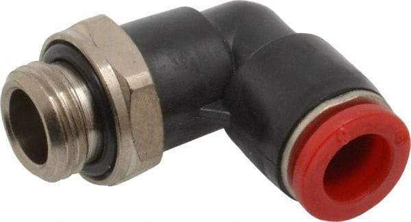 Norgren - 8mm Tube OD, 1/4 BSPP Brass Push-to-Connect Tube Male Swivel Elbow - Tube to Male BSPP Connection, 150 Max psi, Nitrile O-Ring, 0 to 175°F Working Temp - Americas Industrial Supply