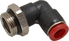 Norgren - 8mm Tube OD, 3/8 BSPP Brass Push-to-Connect Tube Male Swivel Elbow - Tube to Male BSPP Connection, 150 Max psi, Nitrile O-Ring, 0 to 175°F Working Temp - Americas Industrial Supply