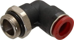Norgren - 10mm Tube OD, 3/8 BSPP Brass Push-to-Connect Tube Male Swivel Elbow - Tube to Male BSPP Connection, 150 Max psi, Nitrile O-Ring, 0 to 175°F Working Temp - Americas Industrial Supply