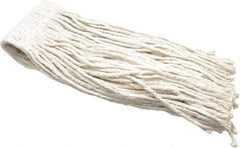 PRO-SOURCE - 5" White Head Band, Large Cotton Cut End Mop Head - 8 Ply, Clamp Jaw Connection, Use for Stripping/Finishing - Americas Industrial Supply