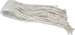 PRO-SOURCE - 5" White Head Band, X-Large Cotton Cut End Mop Head - 8 Ply, Clamp Jaw Connection, Use for Stripping/Finishing - Americas Industrial Supply